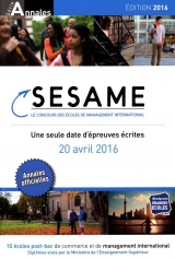 Concours Sesame Annales 2015-2016 - Sujets et corrigés officiels